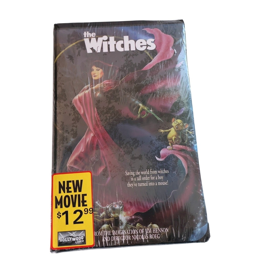 The Witches VHS 1990 Jim Henson Roald‎ Dahl New Sealed Hollywood Video
